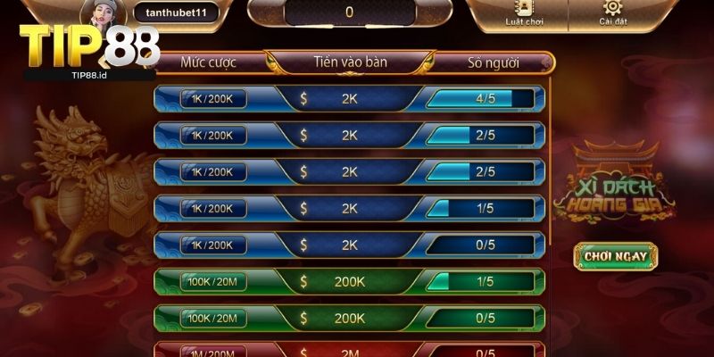 Đặc điểm siêu đỉnh chỉ có tại xì dách nhà cái